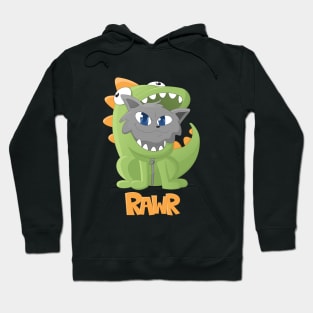 Cat Dino Onesie Hoodie